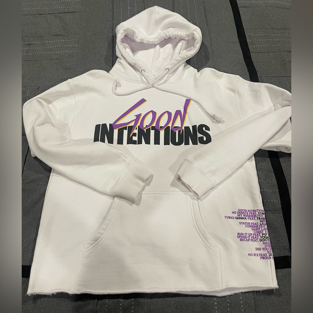 NAV x VLONE DOVES GOOD INTENTIONS WHITE HOODIE .”NEW” VERIFIED AUTHENTIC SZ MED